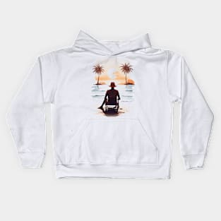 JUST SIT AND ENJOY THE SUNSET Kids Hoodie